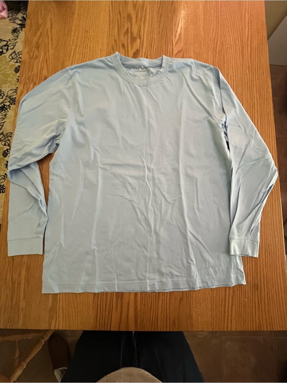 LL Bean Unshrinkable Traditional Fit T-Shirt Activewear Long Sleeve Top Large